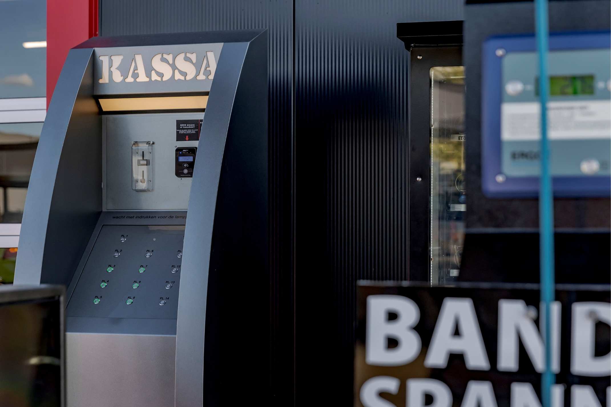 ERGOX kassa en vending machines op het stofzuigplein